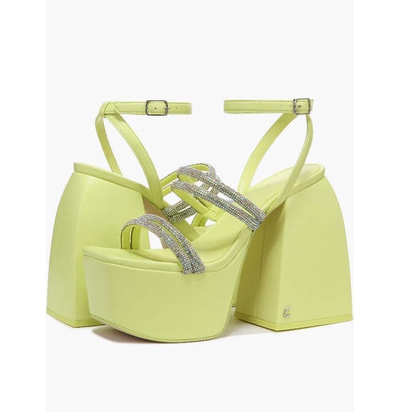 Circus NY Sam Edelman Mila Jewel Straps Platform Sandals Sunny Lime Women’s 8 - Picture 10 of 15